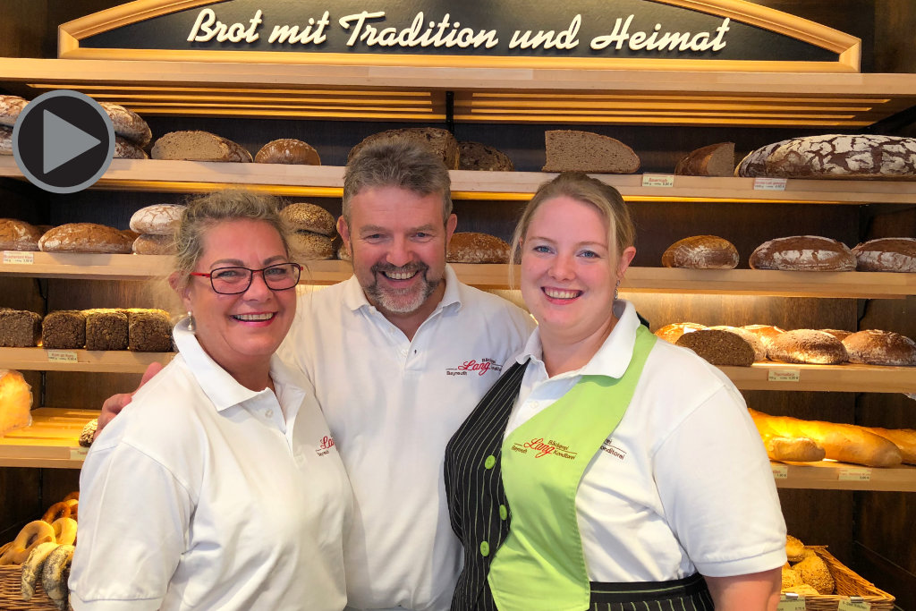 Die drei Bäckermeister der Bäckerei Lang in Bayreuth: (v.l.) Alexandra Zimmer, Thomas Zimmer und Tochter Jacqueline Ziegler. Foto: Carolin Richter