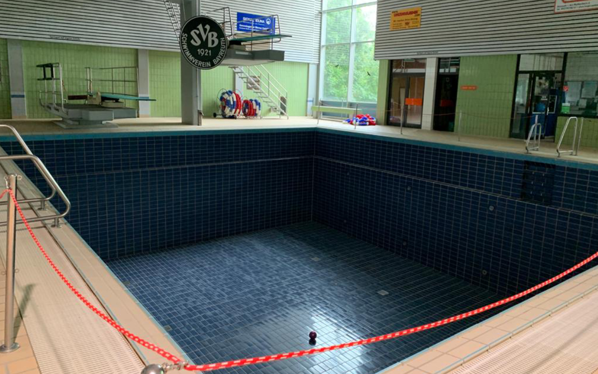 Die Becken im SVB-Bad sind momentan leer. Foto: Katharina Adler