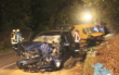 Schwerer Unfall bei Pegnitz im Landkreis Bayreuth. Es wurden drei Personen verletzt. Foto: News5/Holzheimer