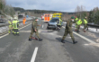Heftiger Unfall auf der A93: Die Bundeswehr hat das Trümmerfeld aufgeräumt. Foto: Verkehrspolizei Hof