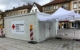 Das neue Schnelltest-Zentrum am Bayreuther Markt. Kein Andrang nur dann, wenn nicht geöffnet. Bild: Jürgen Lenkeit