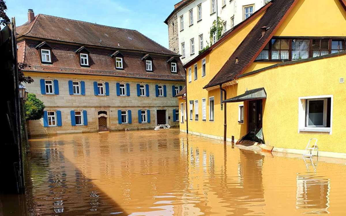 Am Samstag (10.7.2021) hat der Landkreis Erlangen-Höchstadt den Katastrophenfall ausgerufen: wegen Hochwassers und Überschwemmungen. Foto: Privat