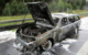 Auf der A9 bei Weidensees in Kreis Bayreuth ist am Dienstag (17. August) ein Auto ausgebrannt. Bild: Verkehrspolizei Bayreuth