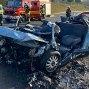 Tödlicher Unfall bei Heustreu in Unterfranken. Foto: Merzbach / News5