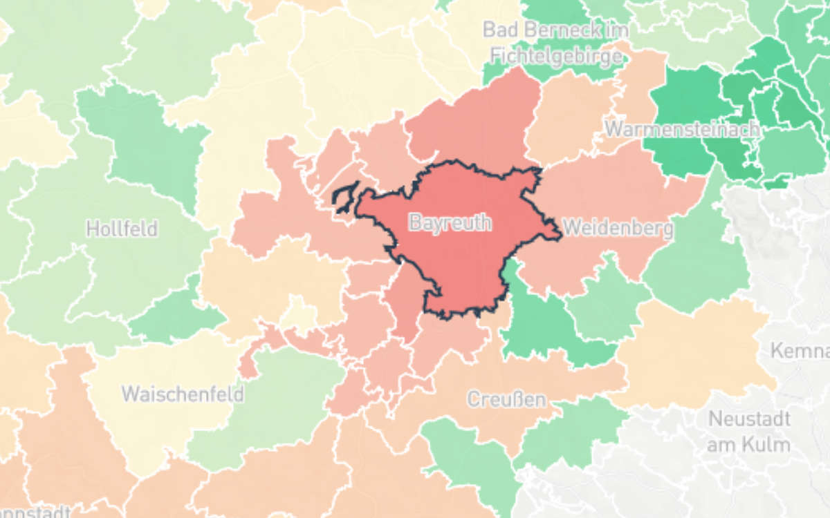 Die Wohnungspreise in Bayreuth Stadt und Landkreis sind deutlich angestiegen. Foto: immowelt.de / Screenshot