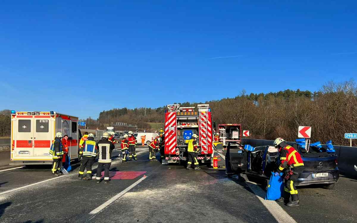 Unfall auf der A9 am Bindlacher Berg am 22. Dezember 2021. Bild: privat