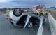 Bei einem heftigen Verkehrsunfall bei Münchberg im Kreis Hof in Oberfranken überschlug sich ein Auto. Ein Mann wurde lebensgefährlich verletzt. Bild: NEWS5/Fricke