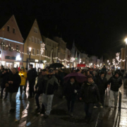 Am Montag, den 31. Januar 2022, gab es in Bayreuth eine Corona-Demonstration. Eine Person wurde vorläufig festgenommen. Archivfoto: Michael Kind