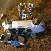Schwerer Unfall auf der A70 im Landkreis Bamberg. Foto: News5 / Merzbach