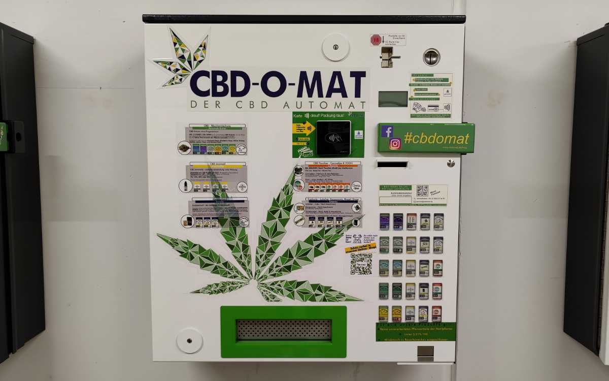 Bald gibt es in Bayreuth einen CBD-O-MAT. Am Automaten kann man Hanfprodukte kaufen. Bild: WVS GmbH.