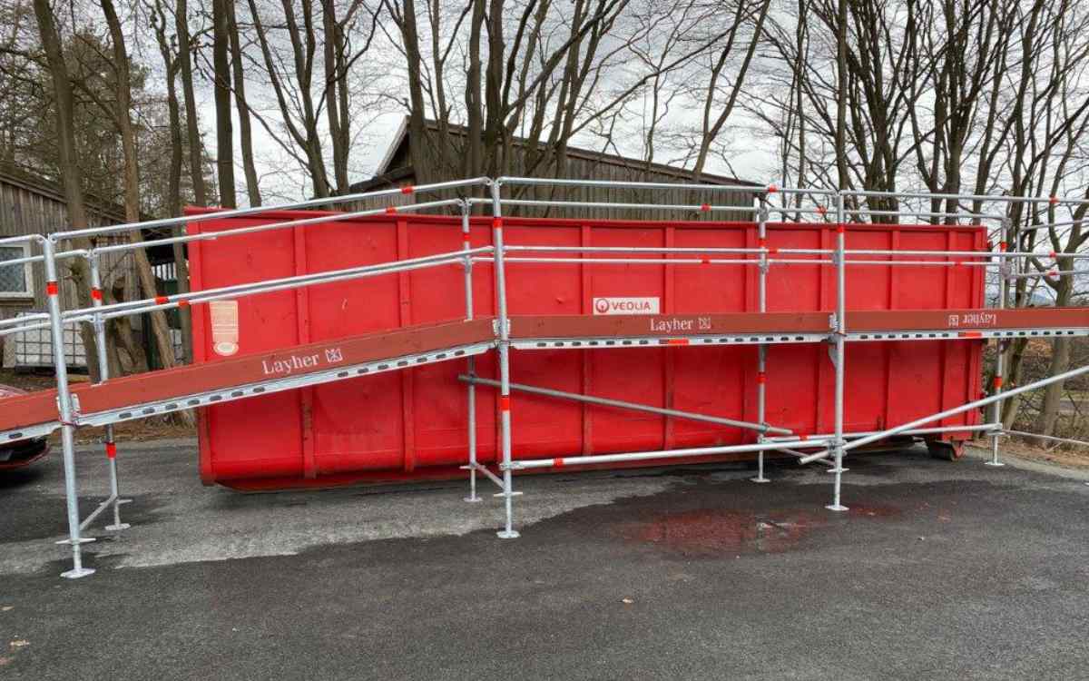 Der Landkreis Bayreuth verfügt über einen neuen Container für Gartenabfälle. Er steht in Heinersreuth. Bild: Landratsamt Bayreuth
