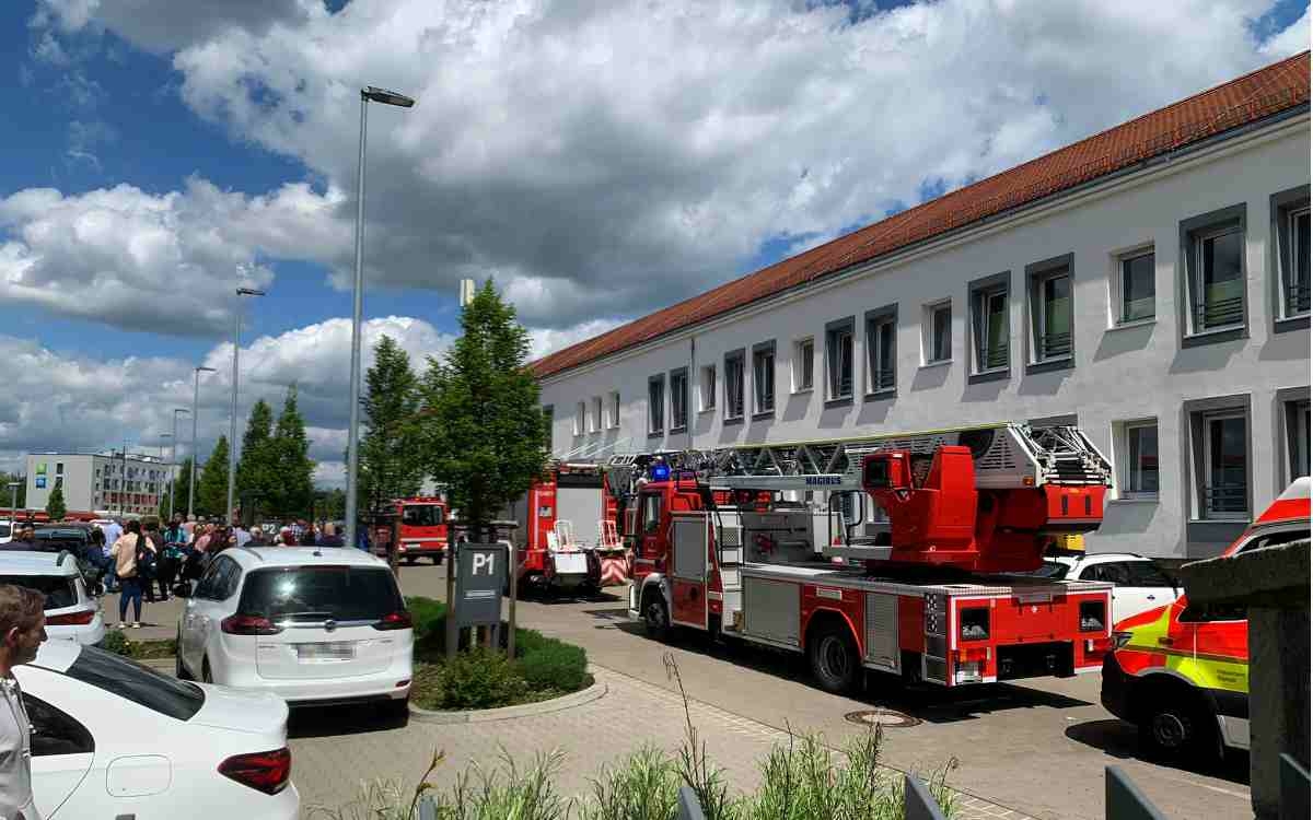 In den Markgrafenhallen in Bayreuth wurde Mittwochmittag (25. Mai 2022) ein Brand gemeldet. Bild: Redaktion