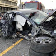 Am Freitagabend (27.05.22) war es in der Ostendstraße Nürnberg stadteinwärts zu einem kuriosen Verkehrsunfall gekommen. Foto: NEWS5/Bauernfeind