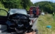 Schwerer Unfall bei Bad Berneck (Kreis Bayreuth): Am Dienstagmittag (14. Juni 2022) stießen drei Fahrzeuge auf der B303 in Richtung Bischofsgrün zusammen. Bild: NEWS5/Fricke