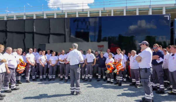 Der Kreisverband Bayreuth des Bayerischen Roten Kreuzes war beim Ärzte-Konzert am Sonntag, 26. Juni 2022, im Einsatz. Bild: BRK Bayreuth