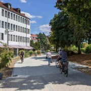 Ein Teilstück des Mainradweges in Bayreuth wurde fertiggestellt. Bild: Stadt Bayreuth