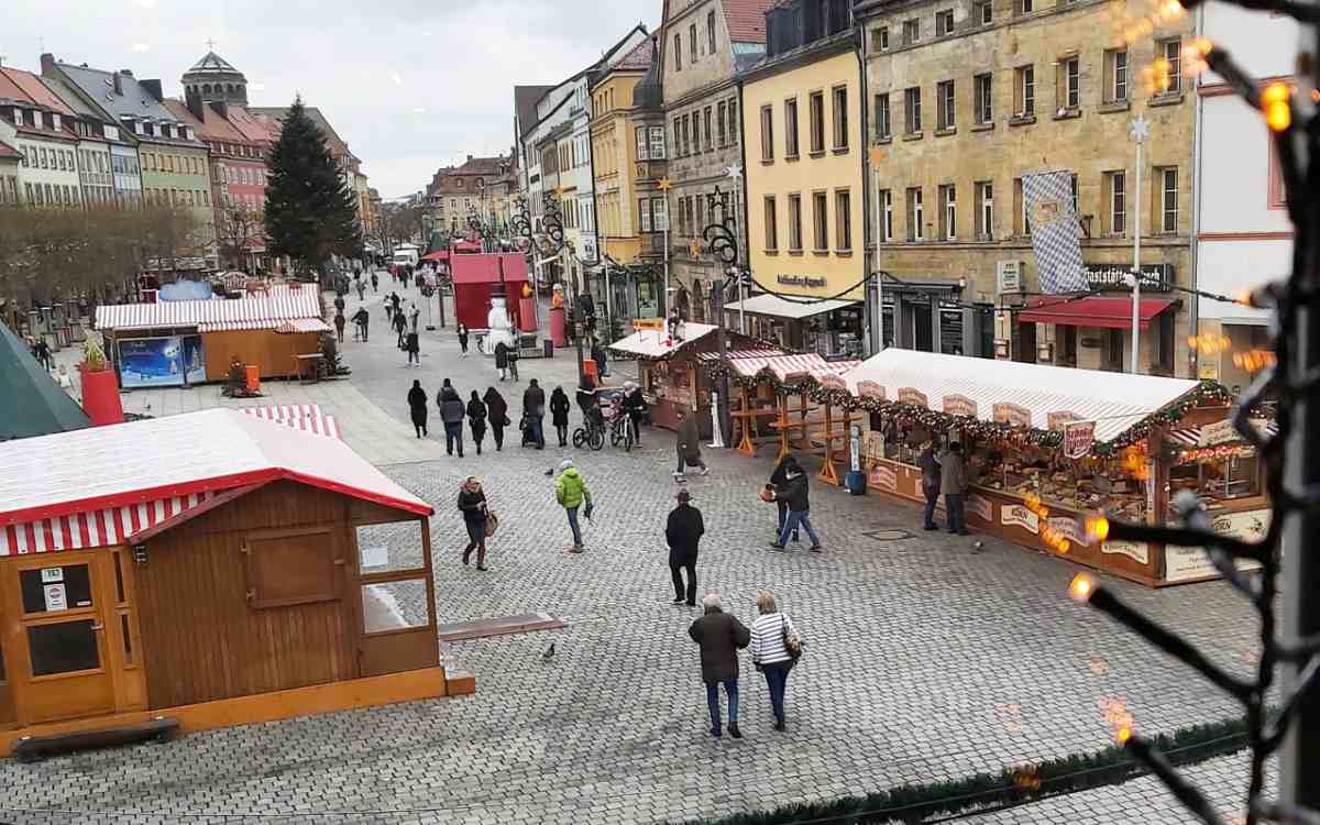Aufgrund des Bayreuther Christkindlesmarkt muss die Innenstadt gesperrt werden. Archivbild: Neele Boderius