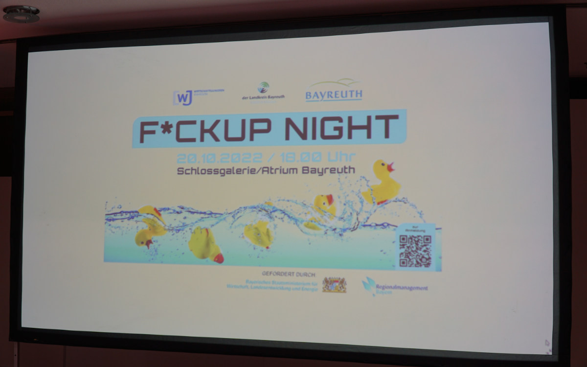 Die F*ckup Night fand am Donnerstag, 20. Oktober 2022, in der Schlossgalerie statt. Bild: Michael Kind