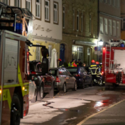 In Coburg brannte es in der Nacht zum Sonntag in einem Hotel in der Innenstadt. Bild: NEWS5/Ittig
