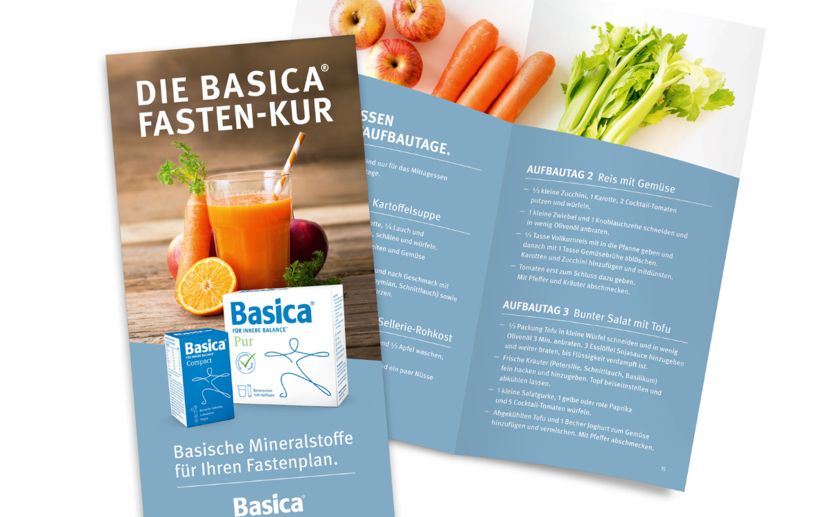 Die kostenlose Fastenbroschüre bietet die Rezepte für Mahlzeiten und Fastentee sowie den kompletten 14-Tage-Plan. Foto: djd/Basica