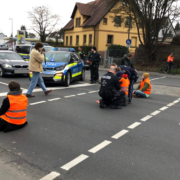 In Bayreuth haben Klimaaktivisten bisher einmal eine Straße blockiert. Archivfoto: Johannes Pittroff