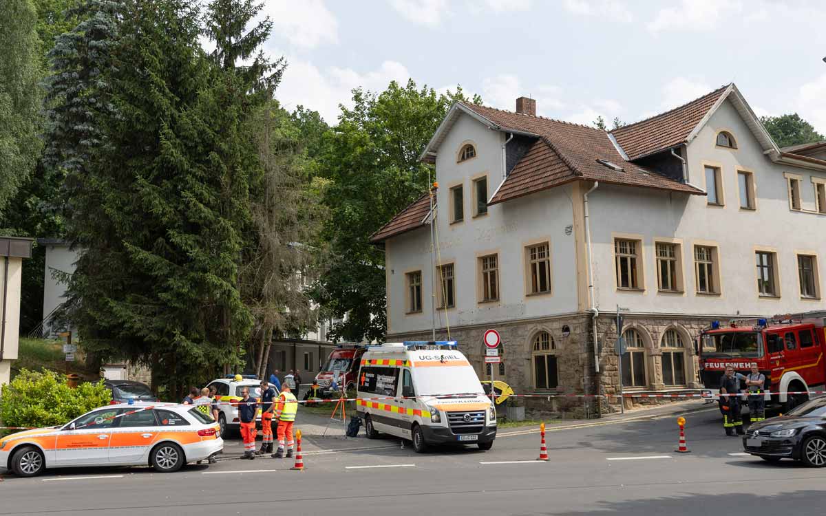Der Einsatzort in Neustadt bei Coburg. Foto: NEWS5 / Ittig