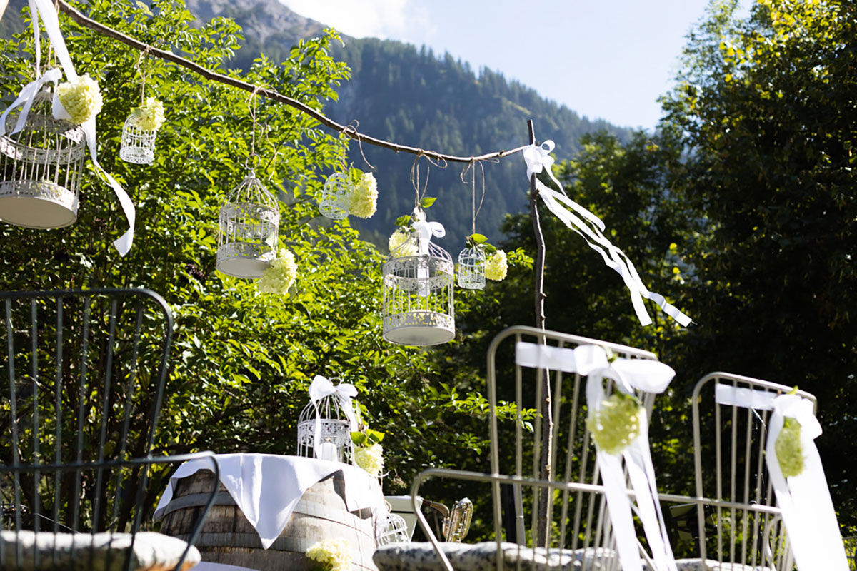 Romantische Gartentrauung ©Boutique Hotel Walliserhof