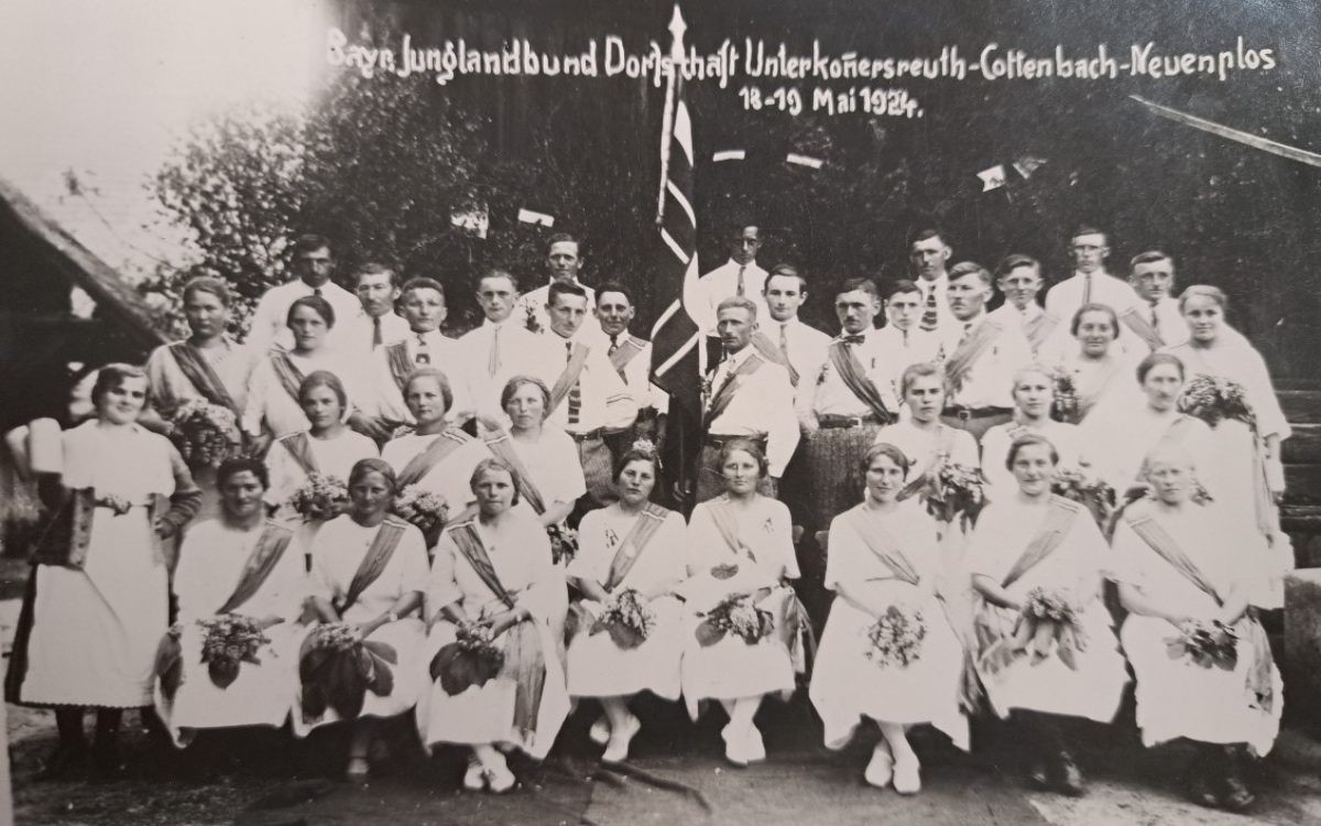 Gruppenbild der Landjugend von 1924 - Copyright: Vereinsarchiv Unterkonnersreuth