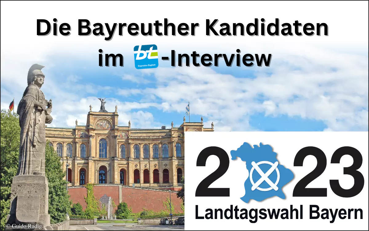 Das bt interviewt die Bayreuther Kandidaten zur Landtagswahl 2023. Grafik: bt-Redaktion