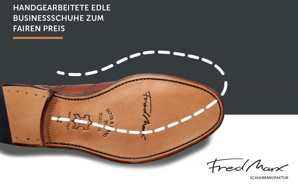 Handgearbeitete Schuhe sind gut zu personalisieren, ob Sohle, Außenleder, Logos, Farben, Initialen – vieles ist machbar und wird auch immer mehr nachgefragt. © ICONOMIC Werbeagentur GmbH