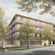 Entwurf für ein neues Studentenwohnheim in der Stadt Kulmbach. Foto: SWO / stm architekten