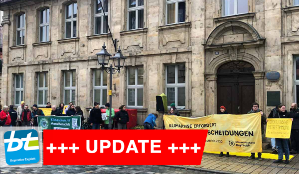 Die Klage des Klimaentscheid Bayreuth gegen die Stadt wurde vor Gericht abgewiesen. Foto: Benedikt Günther