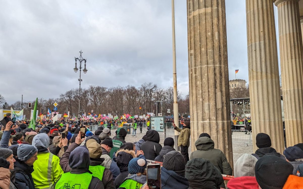 In Berlin protestieren Landwirte gegen die Ampel-Regierung. Foto: privat