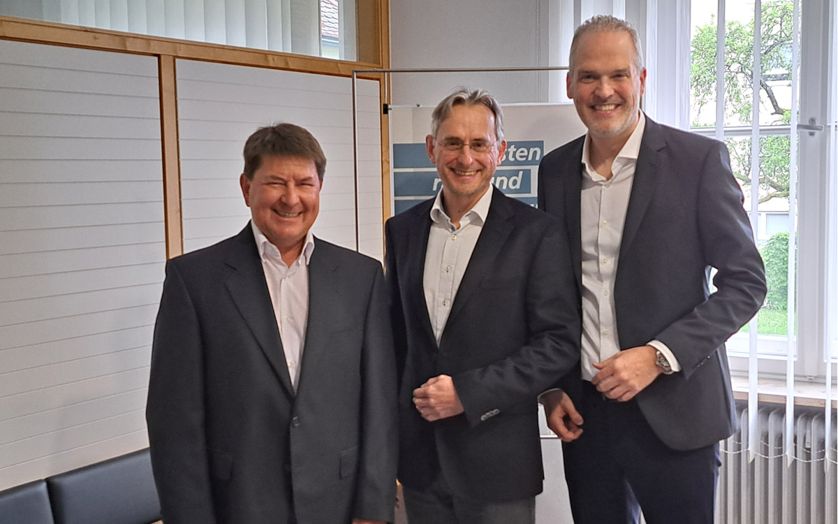 Der Vorstand der GBW Gemeinnützige Bayreuther Wohnungsbaugenossenschaft e. G. (von links: Roland Pensel, Markus-Patrick Keil, Dr. Thomas Mronz)