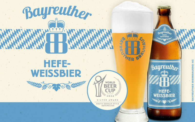Das Weißbier des Bayreuther Brauhauses hat beim World Beet Cup die Silbermedaille geholt. Quelle: Bayreuther Bierbrauerei